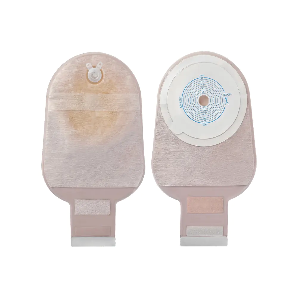 One-Pice Geminus-Latus Non texta externum Stratum Velcro Sigillum Ostomy Bag