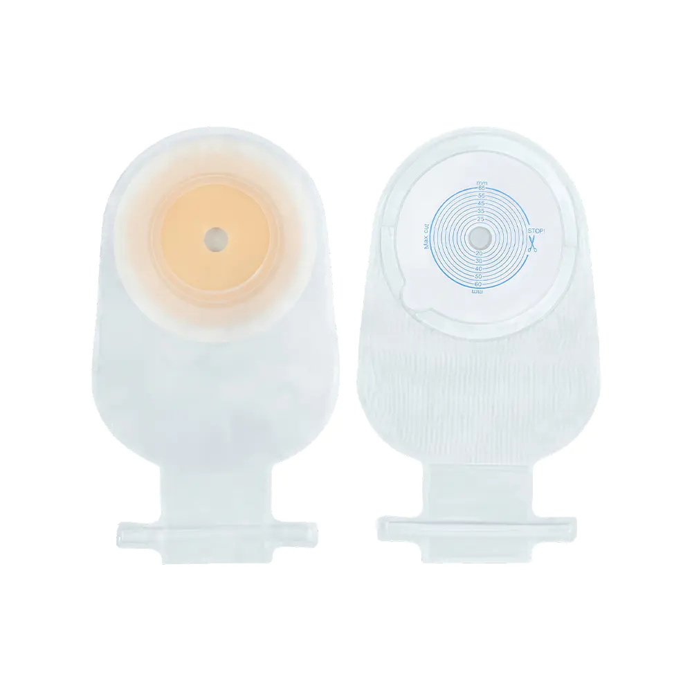One-Pice Single-Side Mesh Membrane & Non texta externam Twist-tis Sigillum Ostomy Pera
