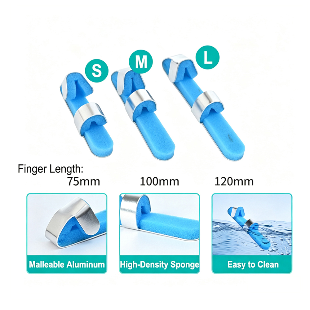 Digitus Splint Brace Immobilizer, Bendable Aluminium Support cum Consolatione High densitas Spongia Liner, Dolor Solamen pro Arthritis, Luxatis, Fracturae, Trigger Digitus, 3 Amplitudo Available
