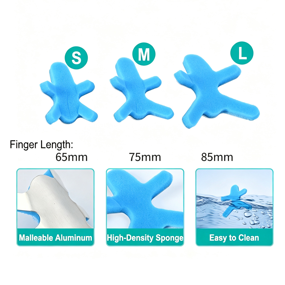 Digitus Splint Immobilisor, Rana Bendable Aluminium Digitus Stabilizer cum Consolatione Spongia Liner, Dolor Relevamen Mallet Digitus, Arthritis, Extortus & Fractae Digiti, 3 Longitudo Amplitudo
