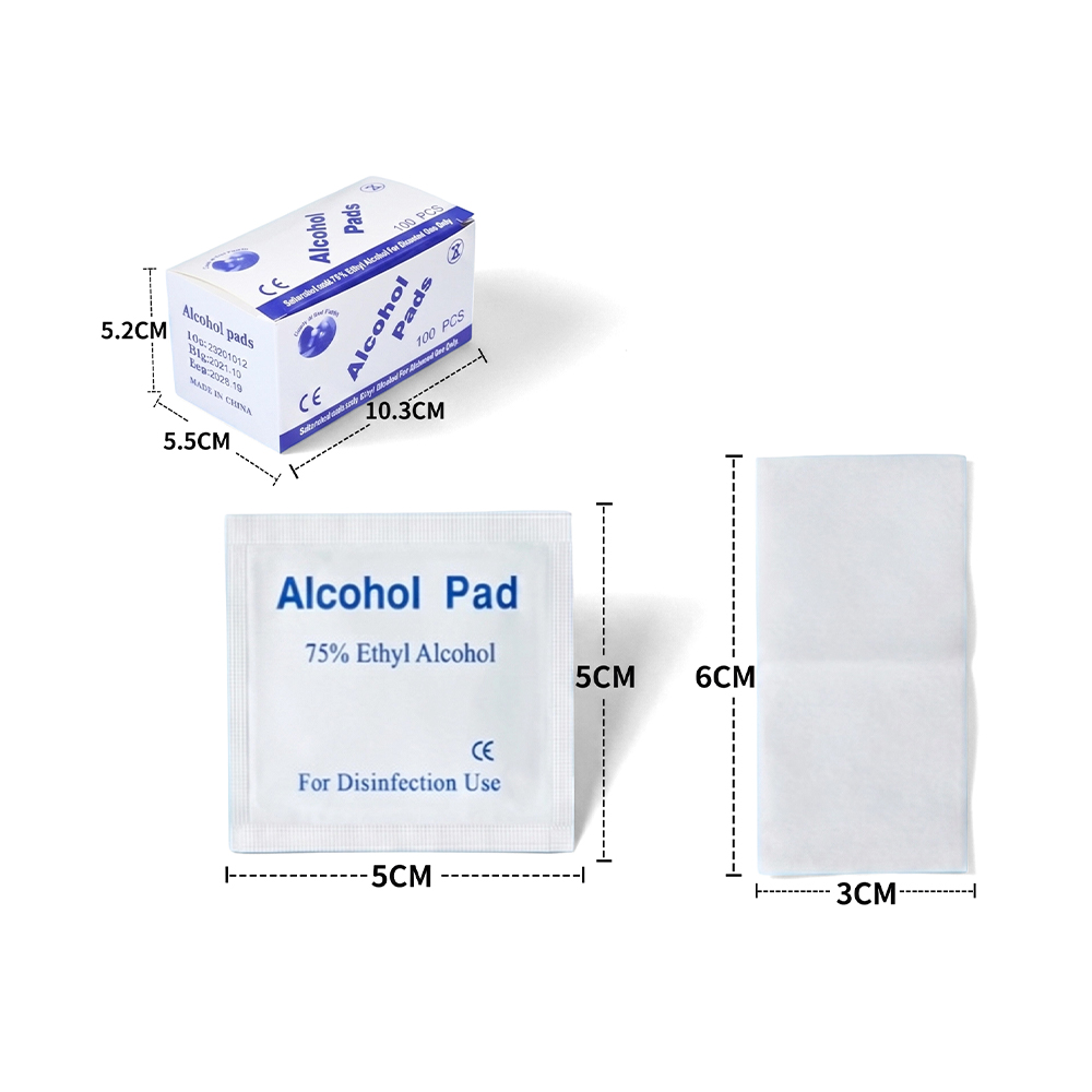 100 Pcs/Box 3cm x 6cm magna singillatim convoluta 75% Sin Prep Pads