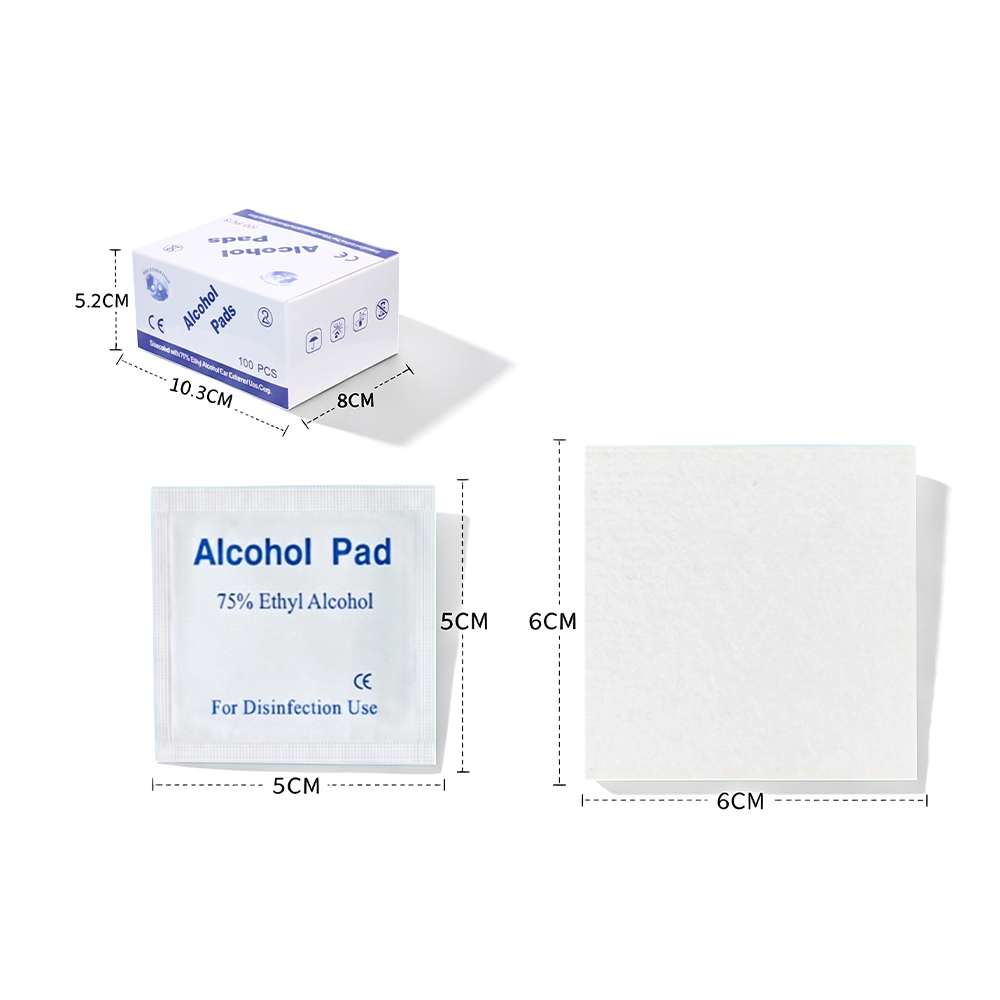 100 Pads/Box Large 75% 6x6cm CE Certified Medical-Gradus Individue Involutus Antisepticus Sin Prep Pads