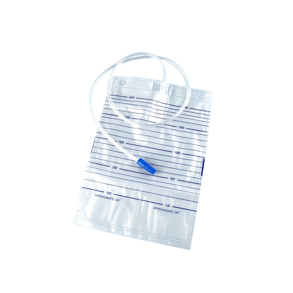1000ml/1500ml/2000ml Optiones steriles Medicae Gradus Non-toxicus PVC Sacculi urinarii sine Valvae