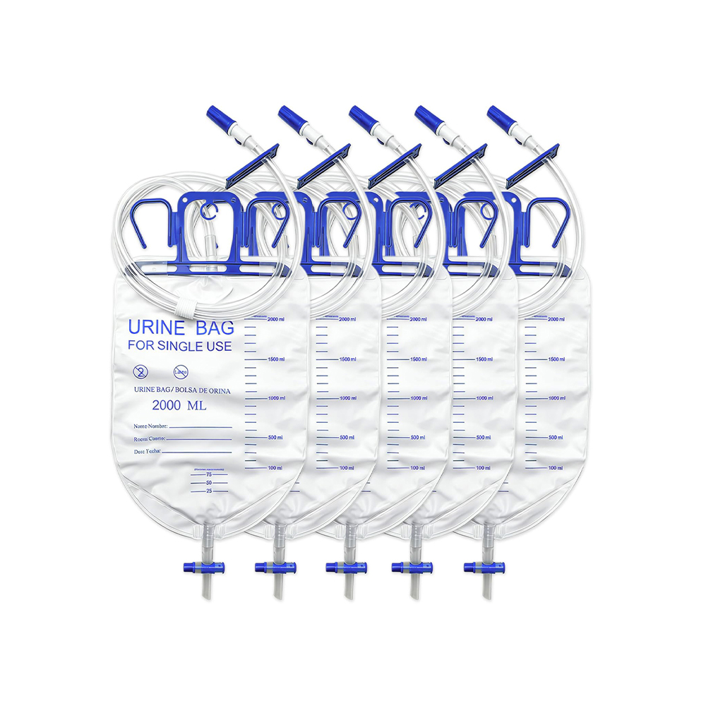 Luxuria 2000ml Anti-Reflux Bene Latex-Free Urina INCILE Bag 10mm Extra-Wide Tubing